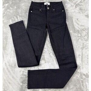 Paige Verdugo Ultra Skinny Jeans Black Overdye Womens 24 Made in USA Stretch